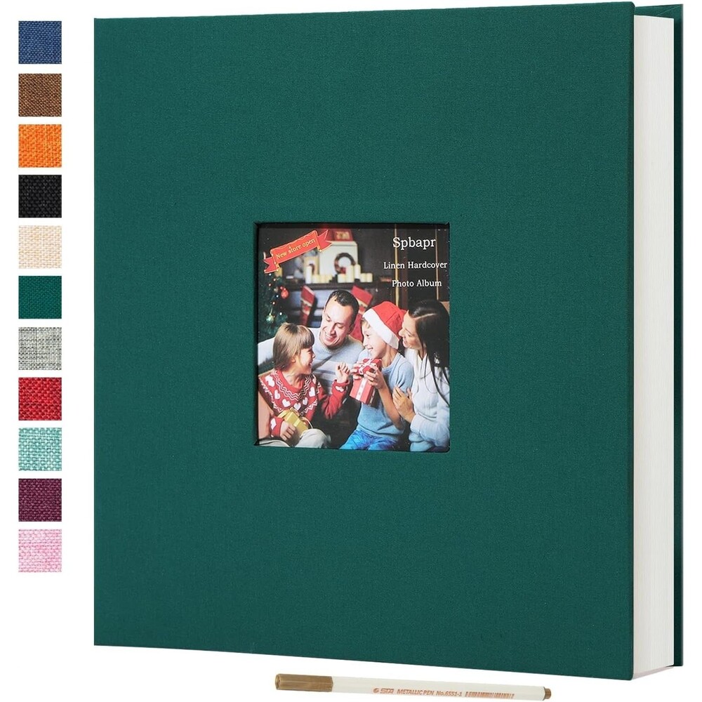 Spbapr Linen Self-Adhesive Photo Album 13.2"x12.8"